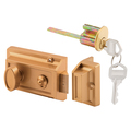 Prime-Line 7/8 in. Brass Plated Diecast Cam Lock, Yale Keyway Single Pack U 9967